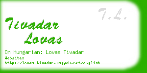 tivadar lovas business card